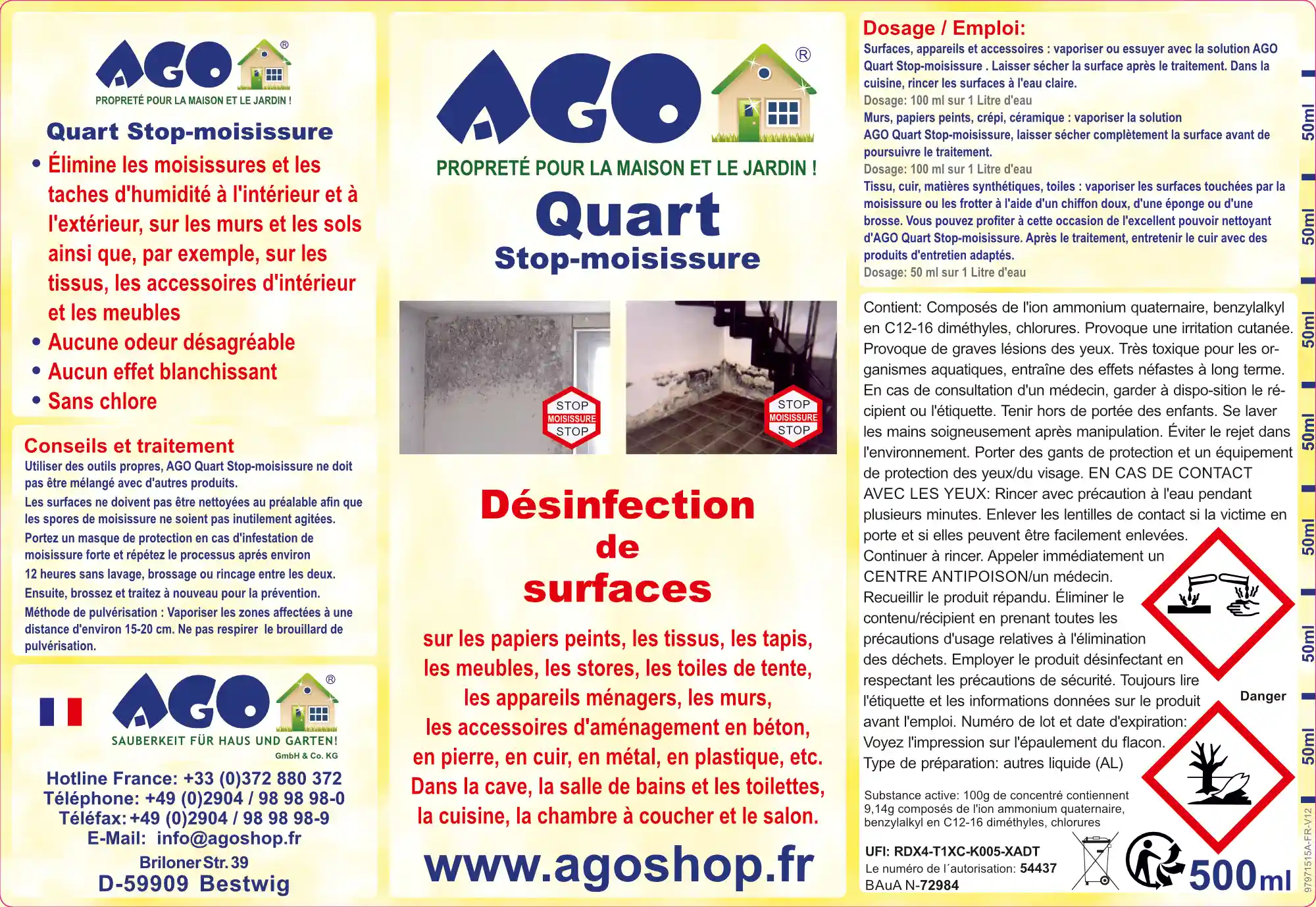 AGO Quart Stop-moisissure